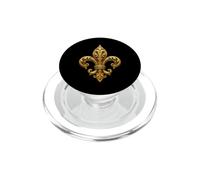 Ornate Baroque Fleur-De-Lis Heraldic Royal Emblem Art Design PopSockets PopGrip for MagSafe