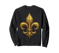 Ornate Baroque Fleur De Lis Vintage French Heraldic Art Sweatshirt
