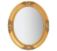 Ornate Baroque Style Wall Mirror 50x60 cm, Gold Framed Decorative Vanity Mirror with Beveled Edge, Elegant Wooden Frame for Bathroom, Dressing Room