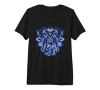 Ornate Blue, Elephant Mandala Floral Tribal Graphic Premium T-Shirt