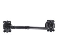 Ornate Cabin Hook & Eye Black Antique Hammered 203mm Arm Cabinet Lock