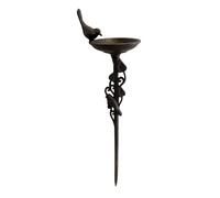 Ornate Cast Iron Bird Bath Ground Stake