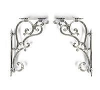 Ornate Chrome Traditional Antique Iron Cast Wall Shelf Toilet Cistern Brackets