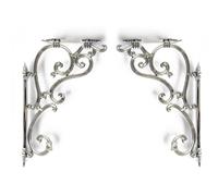 Ornate Chrome Traditional Antique Iron Cast Wall Shelf Toilet Cistern Brackets