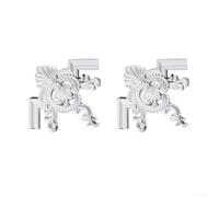 Ornate Corner Shelf PU Floral Wall Mounted Decor Piece - Classic Sculpted Design for Ceiling Angles Interior Styling White 18cm