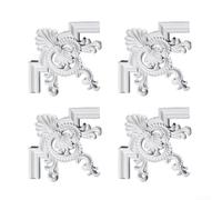 Ornate Corner Shelf PU Floral Wall Mounted Decor Piece - Classic Sculpted Design for Ceiling Angles Interior Styling White 18cm