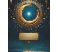 Ornate Crescent Moon Mandala Notebook