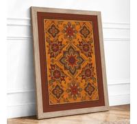 Ornate Eastern Tapestry Eclectic Framed Wall Art Print A3 (42×29.7cm) Oak, Wall Decor for Living Room, Bedroom, Office & Home, Ready to Hang, Art Gift