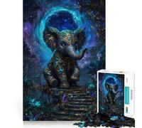 Ornate Elephant in Magical Forest 1000 Piece Jigsaw Puzzles for Teenagers Jigsaw Boost Recall Soothing Play Tight Edge Premium Gift (50x75cm)