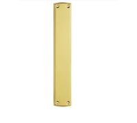 Ornate Finger Plate Decorative Door Protection Plate Durable Metal Surface Guard for Residential and Commercial Doors Fixing Included (Polished Brass, 380mm x 64mm Backplate)