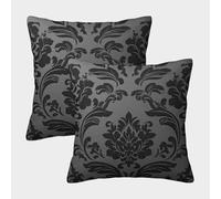 Ornate Floral-Classic Damask Style Pillow Covers 2 Pack Cozy Pillowcases Art Cushion Case Zippered Decorative for Couch Livingroom 40x40cm