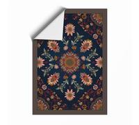 Ornate Floral Symmetry Botanical Unframed Wall Art Print A1 (84.1×59.4cm), Wall Decor for Living Room, Bedroom, Office & Home, Art Gift