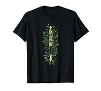 Ornate Fountain Pen with Leaves - Green Academia T-Shirt