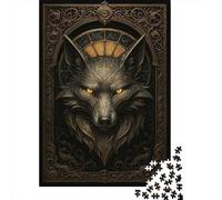 Ornate Fox Head - Gothic Elegance Fantasy 1000 Piece Jigsaw Puzzle for Adults, 70x50cm/1000pcs, White Cardboard Pieces, Screen-Free Leisure And Quiet Weekends