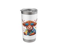 Ornate Geometric Wildlife Art Stainless Steel Insulated Tumbler
