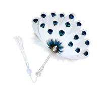 Ornate Handheld Fan Accessory for Costume, White fan | Dramatic Posing, Portrait Scenes, Accent Piece Detail