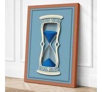 Ornate Hourglass Minimalist Canvas Wall Art Print 24x16 Inch (61 x 41 cm)