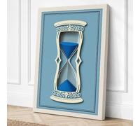 Ornate Hourglass Minimalist Canvas Wall Art Print 24x16 Inch (61 x 41 cm)