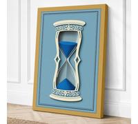 Ornate Hourglass Minimalist Canvas Wall Art Print 24x16 Inch | Ready to Hang, Gallery Wrapped, Fade-Resistant Inks, Securely Packaged, UK Made