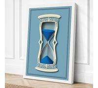 Ornate Hourglass Minimalist Canvas Wall Art Print 30x20 Inch (76 x 51 cm)