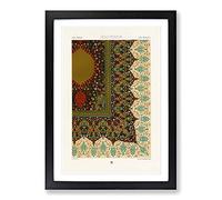 Ornate Indo-Persian Pattern by Albert Racinet Framed Print | A2 Black Framed Wall Art | Ready to Hang | Modern Fantasy Picture | Living Room Bedroom Lounge Office