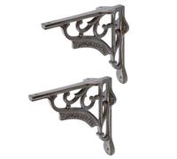 Ornate Iron Shelf Bracket - D150mm - Pack of 2 Hammer and Tongs Grey 1000mm x 1000mm