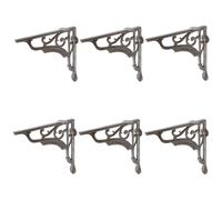 Ornate Iron Shelf Bracket - D200mm - Pack of 6 Hammer and Tongs Grey 1000mm x 1000mm