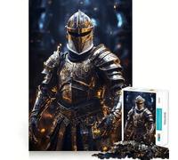 Ornate Knight in Shining Armor 1000-piece Puzzle for Teenagers Logic Boost Toy Tension Relief Quality Edge Santa Wish Item (38x26cm)