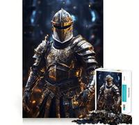 Ornate Knight in Shining Armor Jigsaw Puzzle for Adults 1000 Pieces Boost Recall Leisure Fun Accurate Edge Lovely Present (38x52cm)