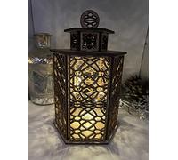 Ornate Lantern with Barroque Pattern Panels - 3D Ornate Mdf Lantern kit for LED lights