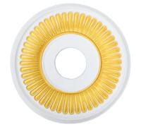 Ornate PU Ceiling Medallion 13.2 Inch for Chandelier and Ceiling Fan Covers | Golden Decorative Ceiling Plate, Conceals Electrical Wiring, Easy Snap-In Installation, for Renovation Projects and Apartment