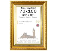 Ornate Shabby Chic 70x100cm Picture Poster Frame Gold Antique Vintage Style Large 100x70cm Gold Ornate Frame, MDF Backboard Clear Prespex Sheet