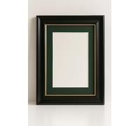 Ornate Shabby Chic Picture Frame Black with Gold Trim & Mount Vintage Style Wall Frame, Dark Green, 10x8" in 14x11" frame