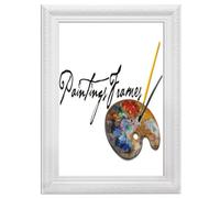 Ornate Shabby Chic Picture/Photo/Poster frame - With an MDF backing board - Ready to hang or stand - With a High Clarity Styrene Shatterproof Perspex Sheet White - A4 - oscf-wht-A4