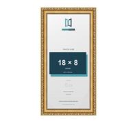 ORNATE SHABBY CHIC STYLE PICTURE PHOTO FRAME BLACK WHITE CREAM GOLD, Gold, 18"x8" (45.7 x 20.3cm)