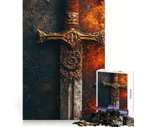 Ornate Sword on Fire 1000 Pieces Jigsaw Puzzles for Adults Brain Challenge Toy Indoor Play Precise Cut Fine Art Piece (50x75cm)