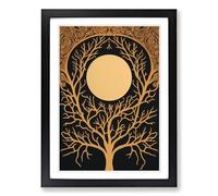 Ornate Tree Vol.3 Framed Print | A2 Black Framed Wall Art | Ready to Hang | Modern Floral Picture | Living Room Bedroom Lounge Office