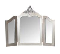 Ornate Triple Dressing Table Mirror - Tiffany Range Melody Maison Silver One Size