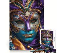 Ornate Venetian Carnival Mask Close-Up Jigsaw Puzzle 1000 Piece for Adults Brain Challenge Toy Leisure Time Clear Cut Amazing Present (38x26cm)