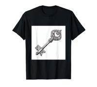 Ornate Vintage Skeleton Sketch Drawing Value Graphic T-Shirt