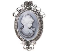 Ornate Vintage Styles Brooch with Intricate Maiden Cameo | Retro Filigree Design with Sturdy Alloy, Elegant Dress Accessory for Weddings Proms and Celebrations