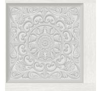 Ornate Wood Panel Wallpaper Dove Holden 13380