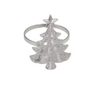 Ornate Xmas Household Accessory Christmas Tree Napkin Rings Alloy Tray