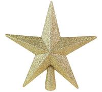 Ornativity Glitter Star Tree Topper - Christmas Gold Decorative Holiday Bethlehem Star Ornament