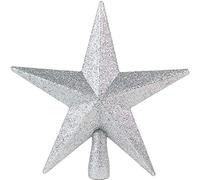 Ornativity Glitter Star Tree Topper - Christmas Silver Decorative Holiday Bethlehem Star Ornament