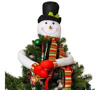 Ornativity Snowman Christmas Tree Hugger - Xmas Holiday Tree Top Winter Snow Man Topper Ornament Decoration for Christmas Tree