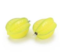 Ornazy 10Pcs 3D Star Shape Fruit Resin Charms Summer Fruit Dangle Pendants Ornaments for Jewelry Making Hanging Crafts