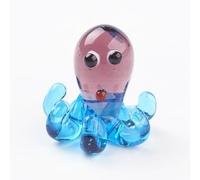 Ornazy 20Pcs Handmade Octopus Display Accessory Colorful Lampwork Ocean Animal Ornaments Cute Octopus Glass Ornament for Home Decoration Gift