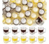 Ornazy 40Pcs 2 Colors Resin Beer Cup Ornament for Home Decor