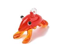 Ornazy 5Pcs Cute Red Lobster Lampwork Pendants Handmade Sea Animal Bumpy Charms for Jewelry Making Bracelet Necklace Earring Crafts